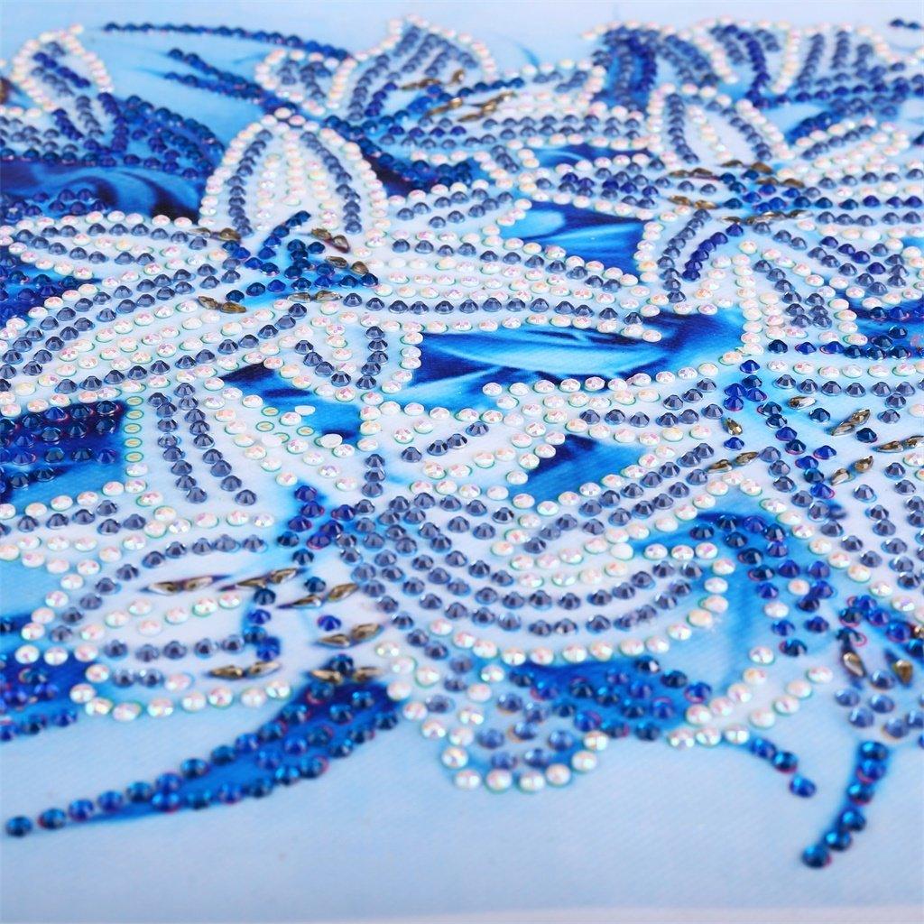 Weiße Blumenvase - Spezial  Diamond Painting - Diamond Painting