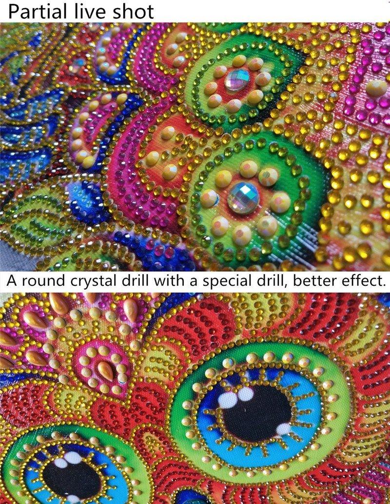 Rote Eule - Spezial Diamond Painting - Diamond Painting