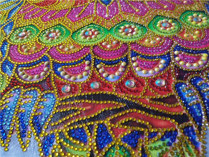 Rote Eule - Spezial Diamond Painting - Diamond Painting