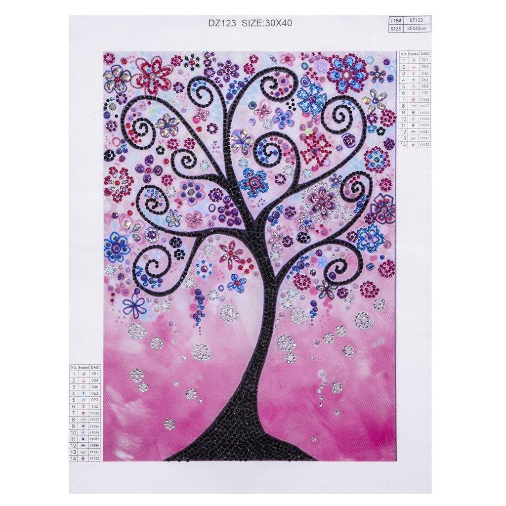 Allein abstrakter Baum - Spezial Diamond Painting - Diamond Painting