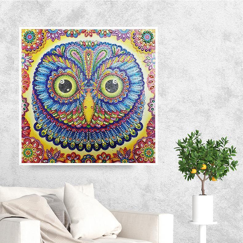Eule-Gesichtsporträt - Spezial Diamond Painting - Diamond Painting