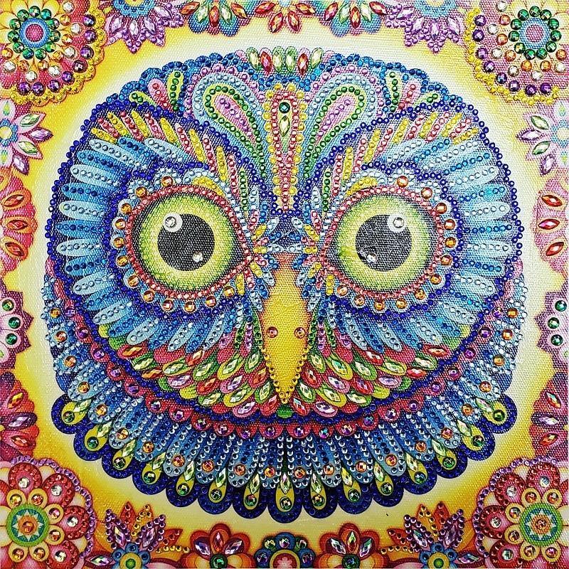 Eule-Gesichtsporträt - Spezial Diamond Painting - Diamond Painting