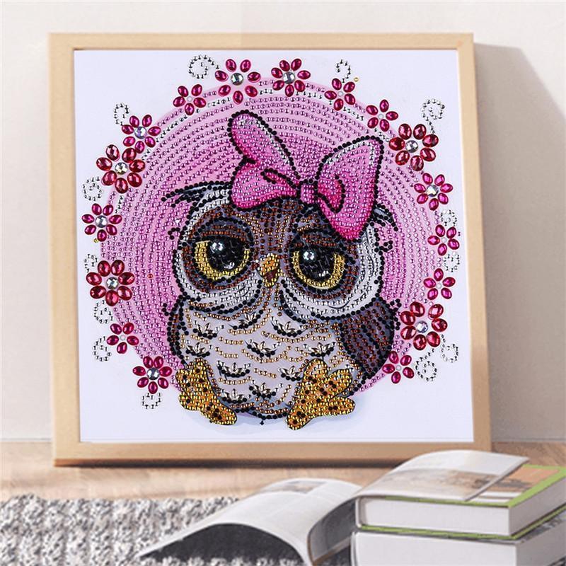 Süße Eule - Spezial Diamond Painting - Diamond Painting