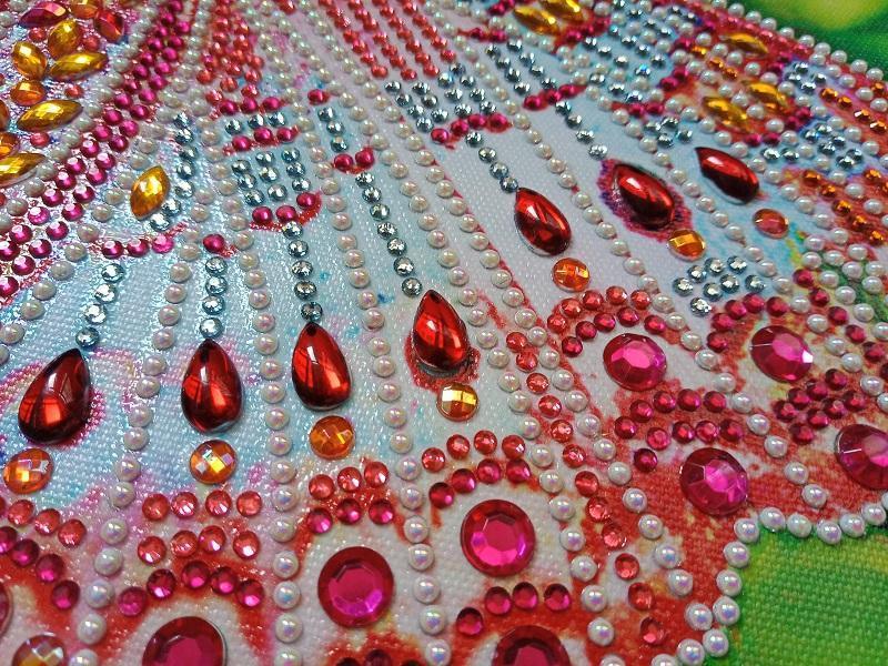 Ein roter Monarchfalter - Spezial Diamond Painting - Diamond Painting