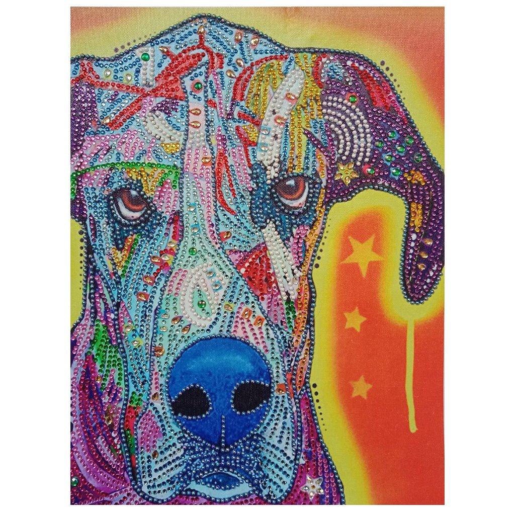 Abstrakter Hund - Spezial Diamond Painting - Diamond Painting