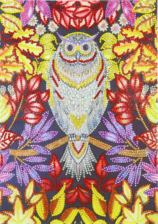Blumen eule - Spezial Diamond Painting - Diamond Painting