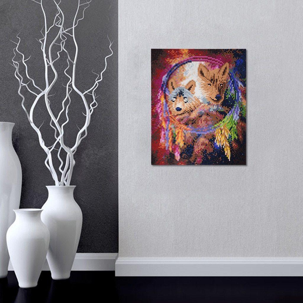 Wolfskristall-Emblem - Spezial Diamond Painting - Diamond Painting