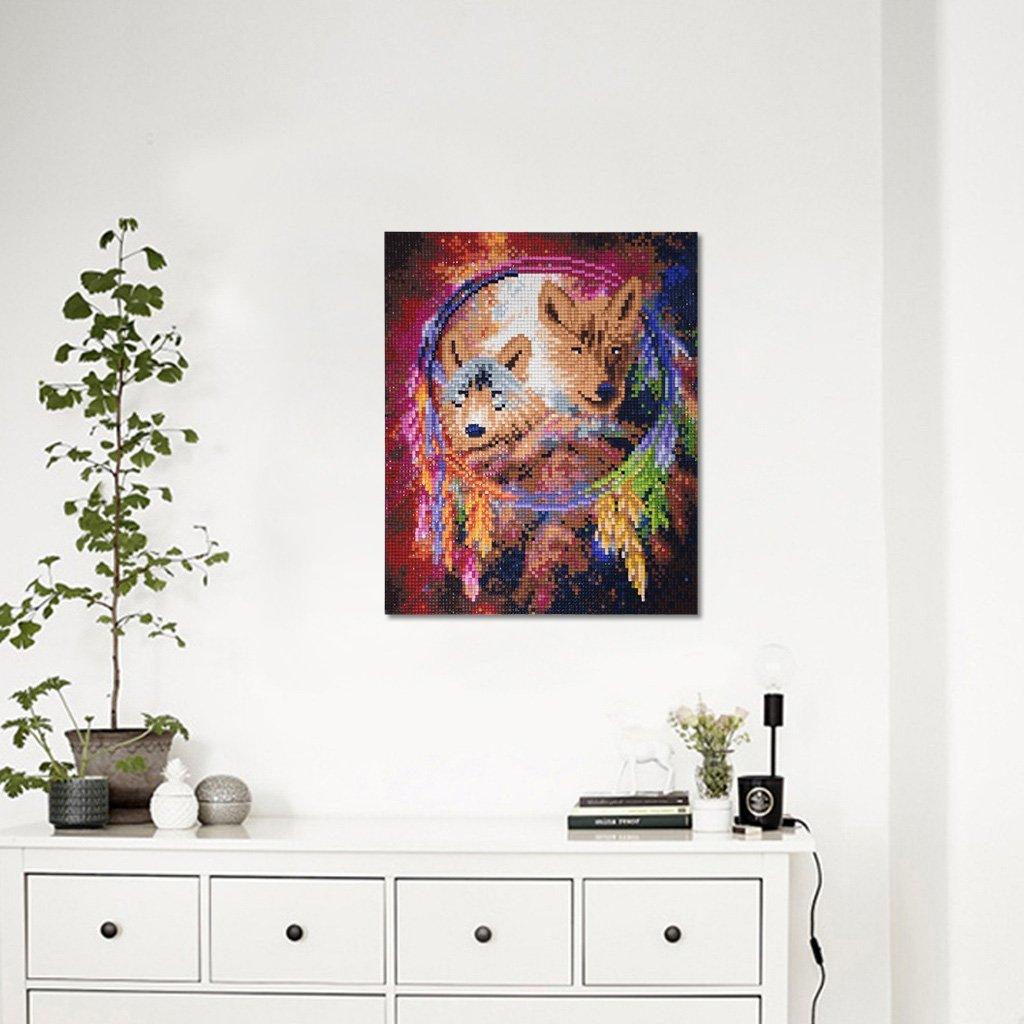 Wolfskristall-Emblem - Spezial Diamond Painting - Diamond Painting