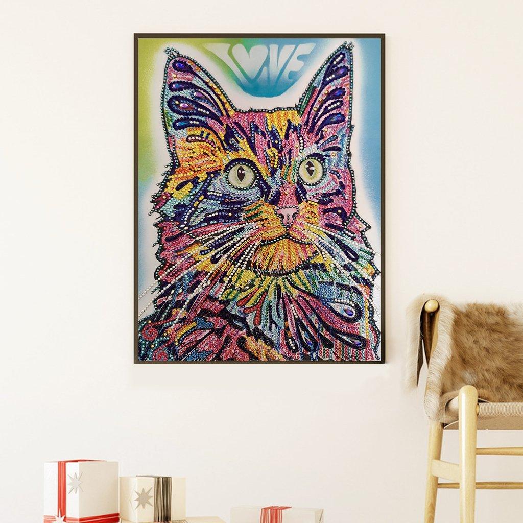Schöne Katze - Spezial Diamond Painting - Diamond Painting