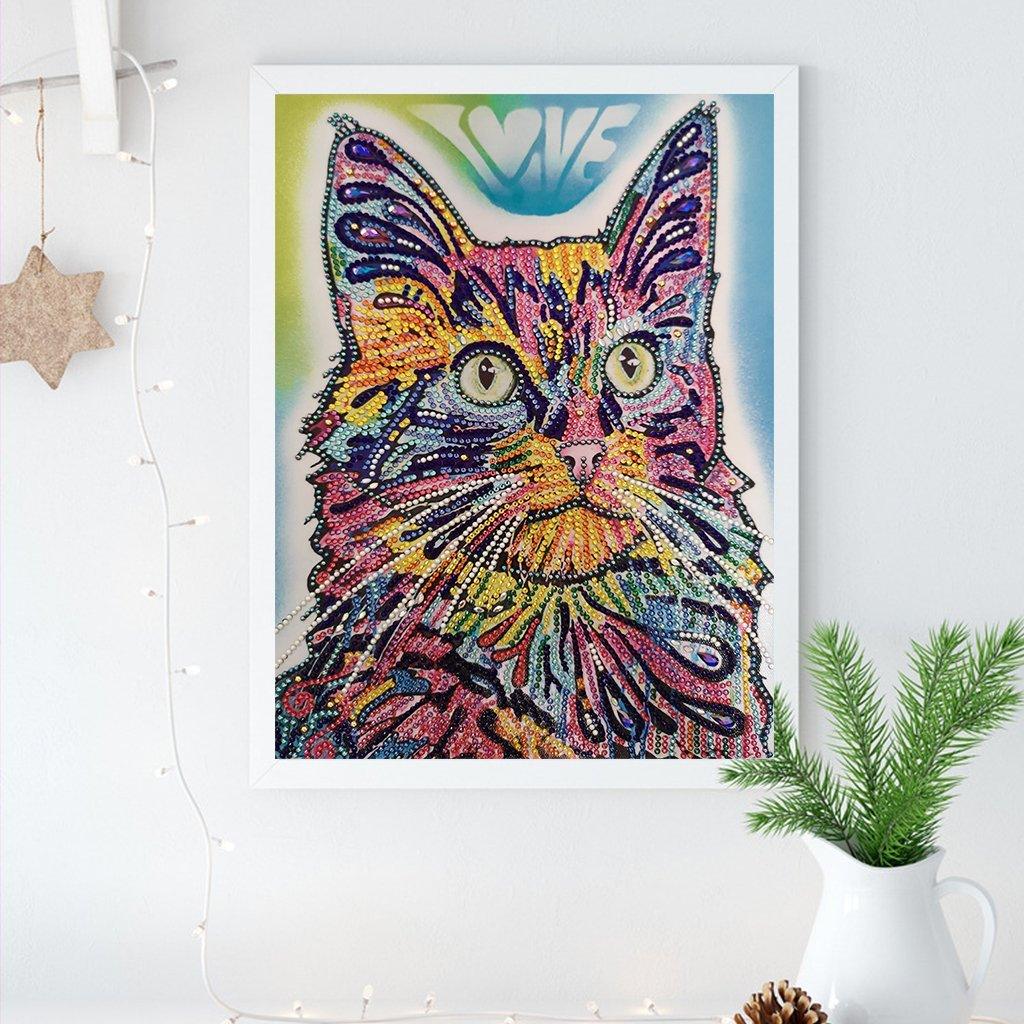Schöne Katze - Spezial Diamond Painting - Diamond Painting