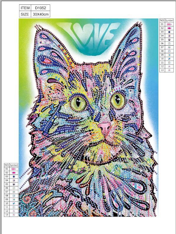 Schöne Katze - Spezial Diamond Painting - Diamond Painting