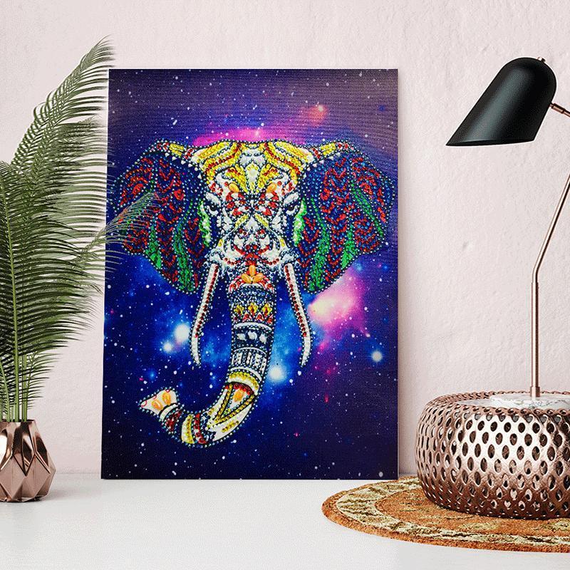 Abstrakter Elefant - Spezial Diamond Painting - Diamond Painting