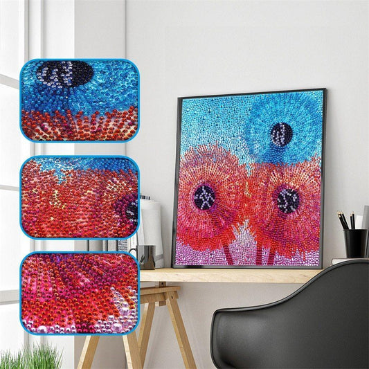 Bunter Löwenzahn - Spezial Diamond Painting - Diamond Painting