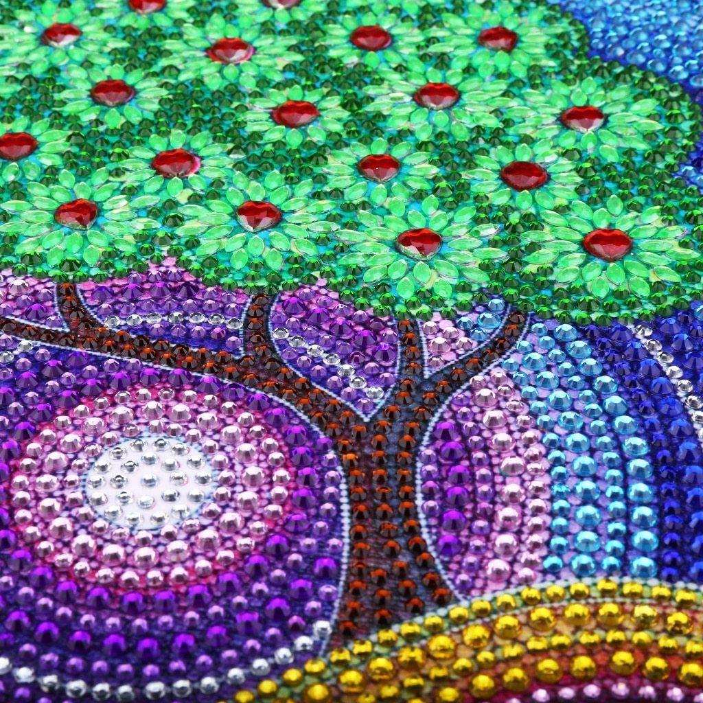 Grüner Baumwald - Spezial Diamond Painting - Diamond Painting