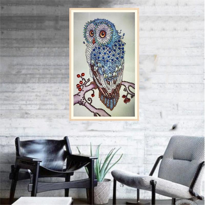 Starre Eule - Spezial Diamond Painting - Diamond Painting