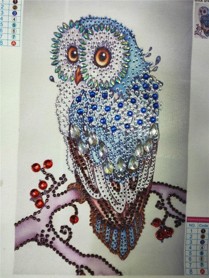 Starre Eule - Spezial Diamond Painting - Diamond Painting