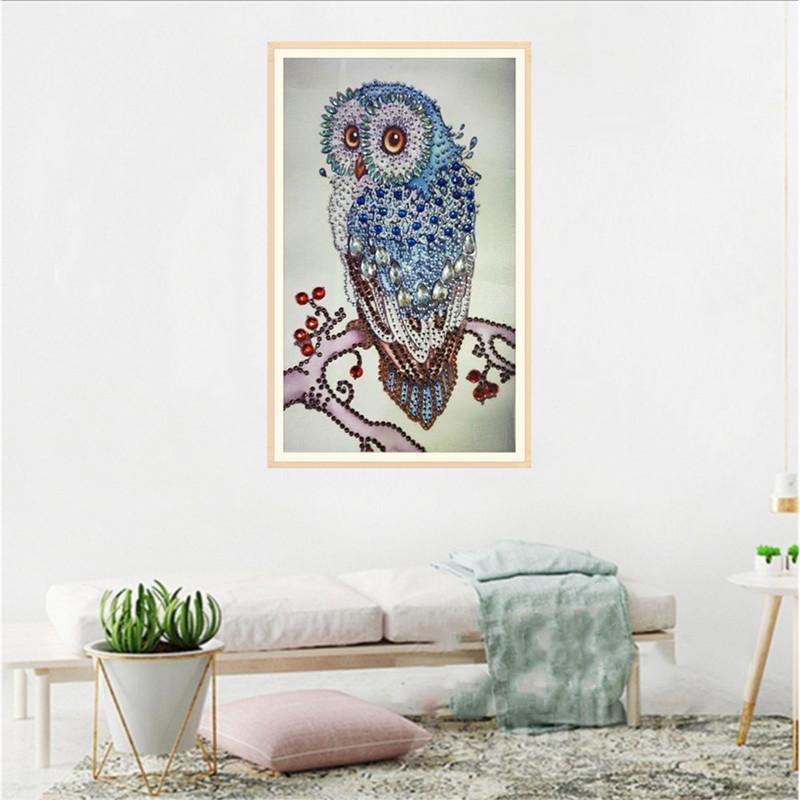 Starre Eule - Spezial Diamond Painting - Diamond Painting