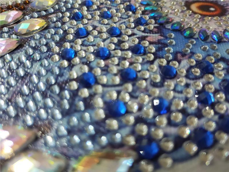 Starre Eule - Spezial Diamond Painting - Diamond Painting