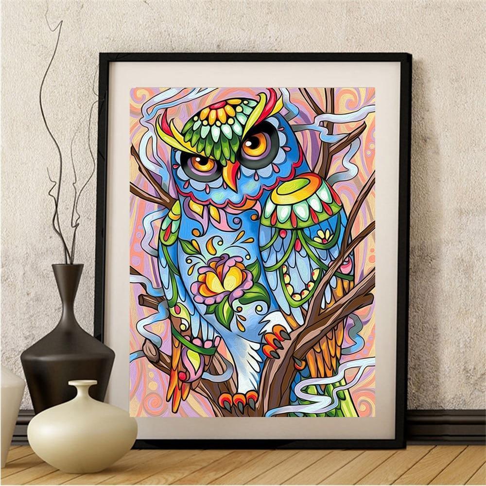 Abstrakte Eule - Spezial Diamond Painting - Diamond Painting
