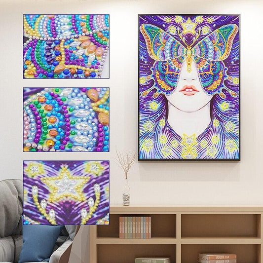 Schmetterlingsmaske - Spezial Diamond Painting - Diamond Painting
