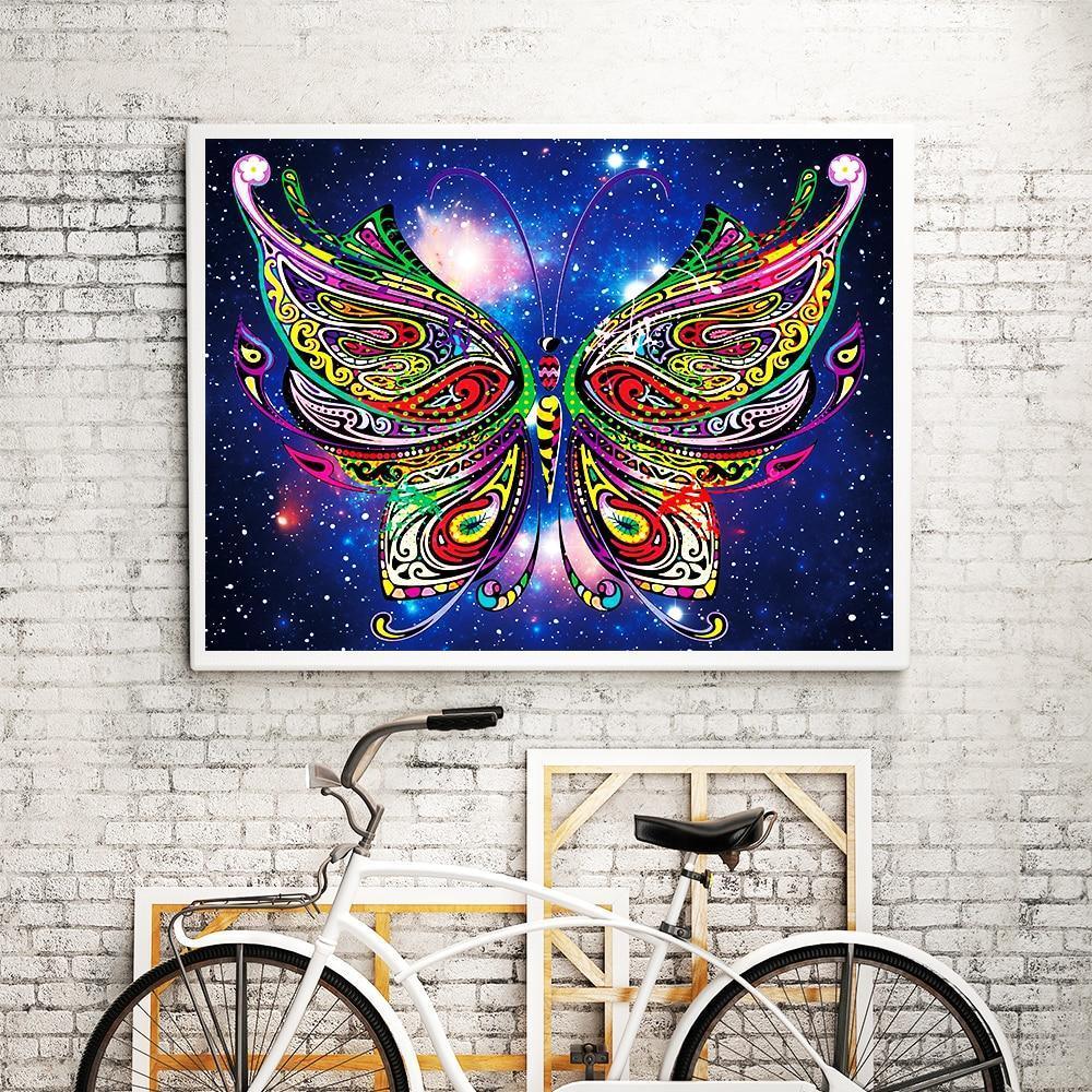 Pfau & Schmetterling - Spezial Diamond Painting - Diamond Painting
