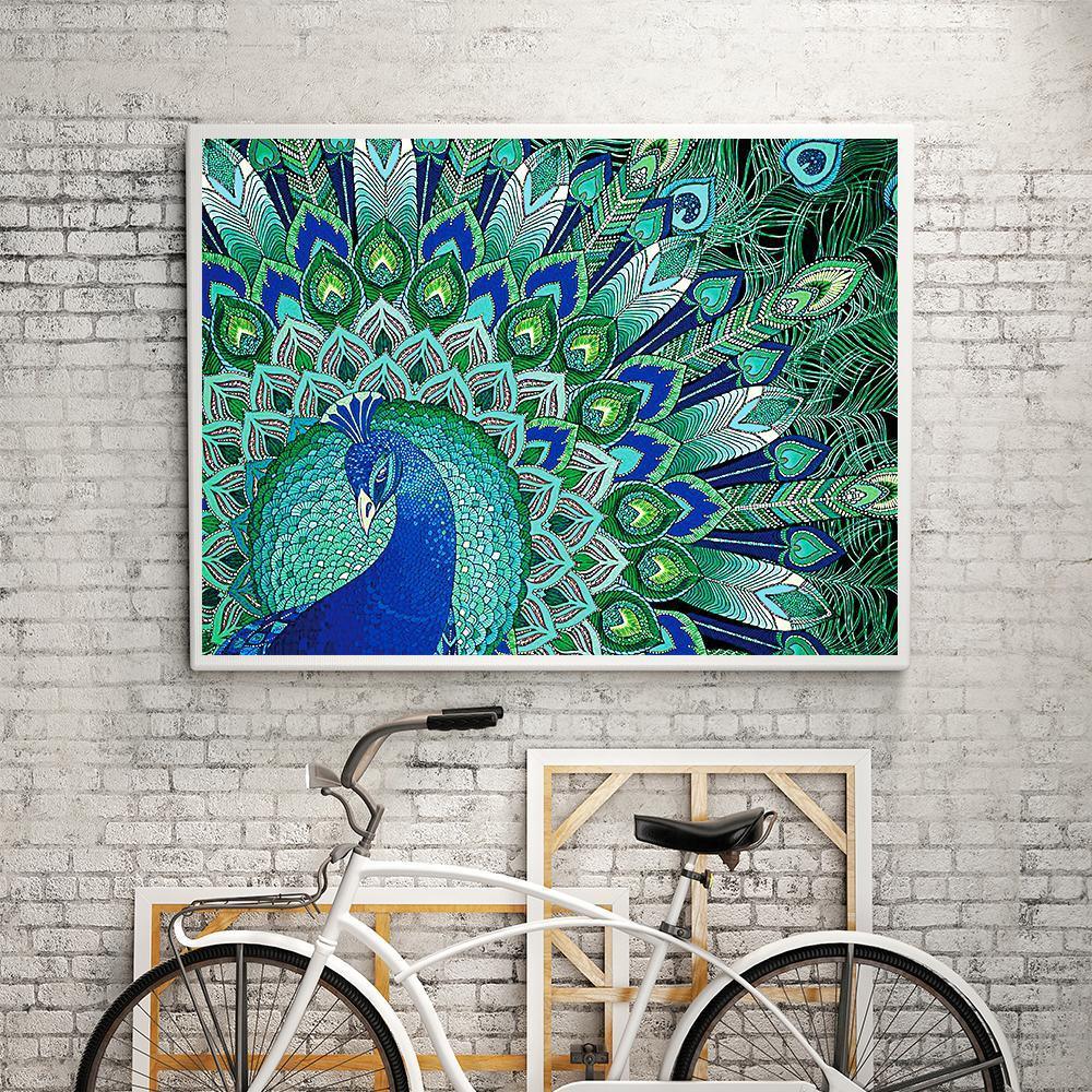 Pfau & Schmetterling - Spezial Diamond Painting - Diamond Painting