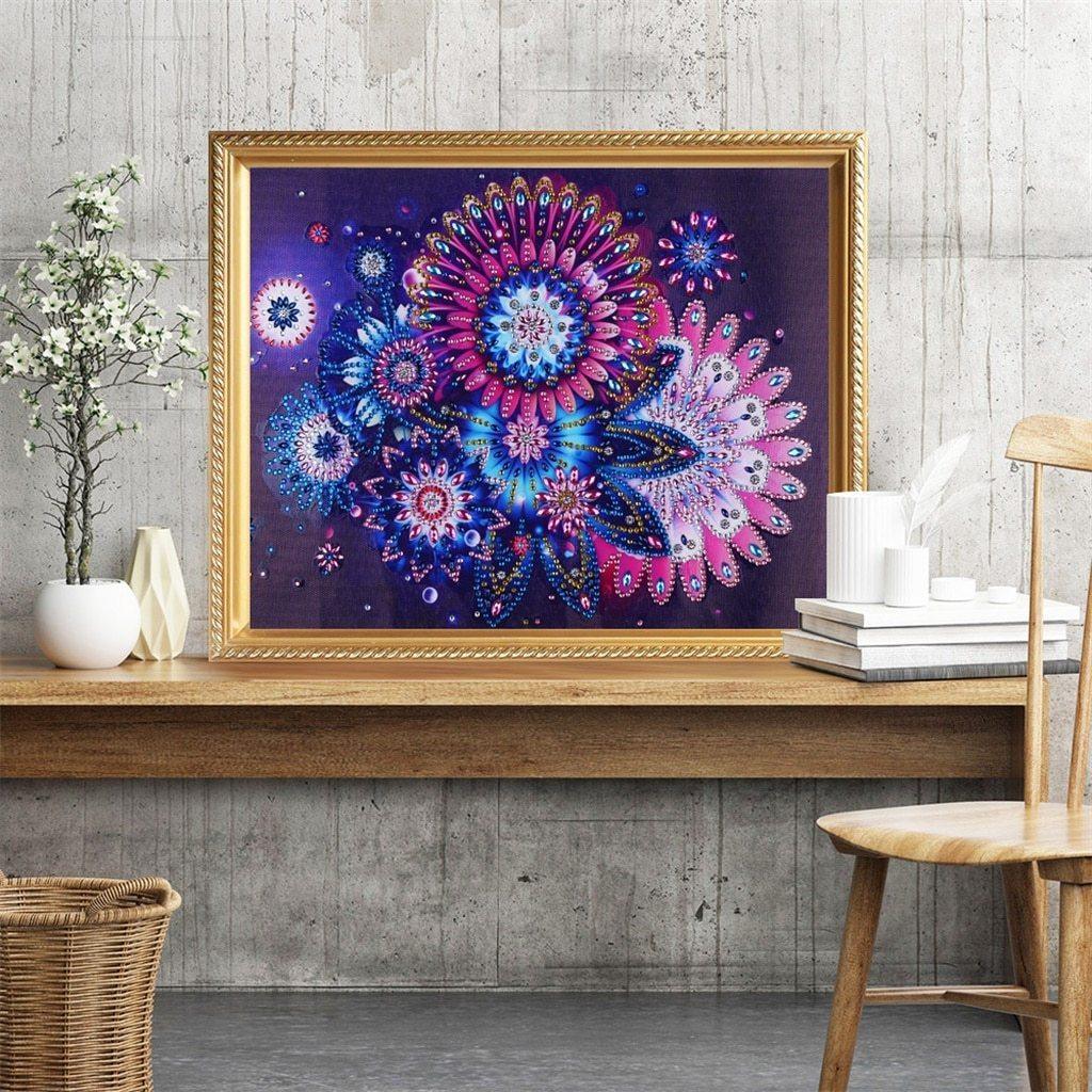 Abstrakte Blumen Spezial Diamond Painting - Diamond Painting