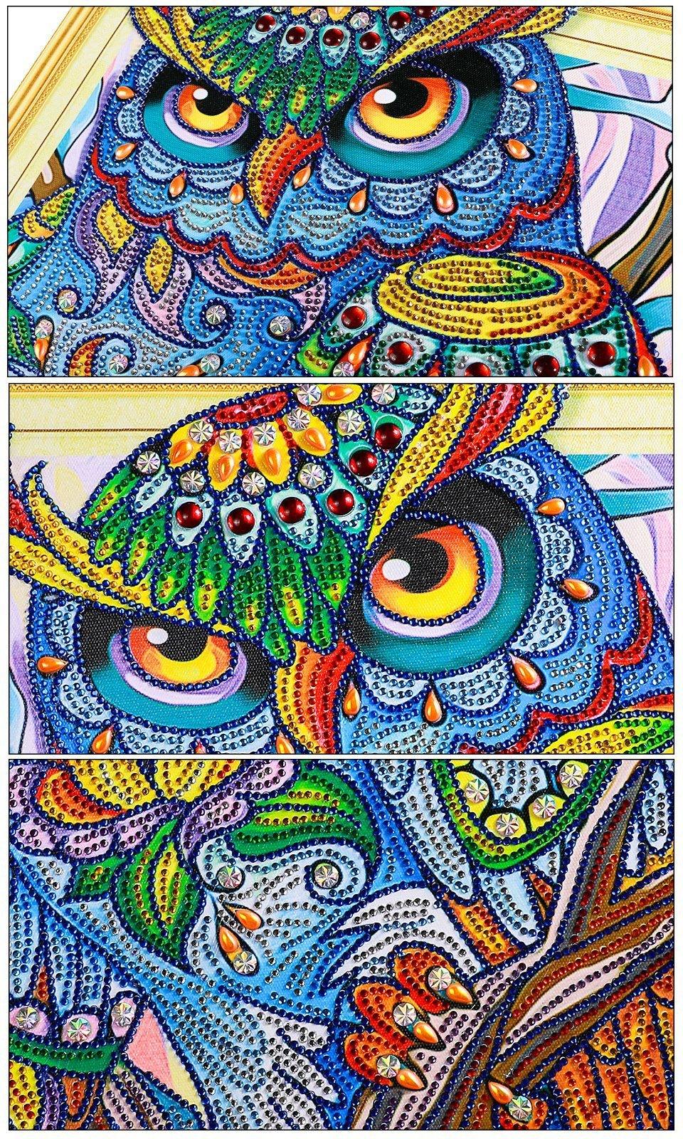 Elder Artistic Owl Diamond Painting - Diamond Painting