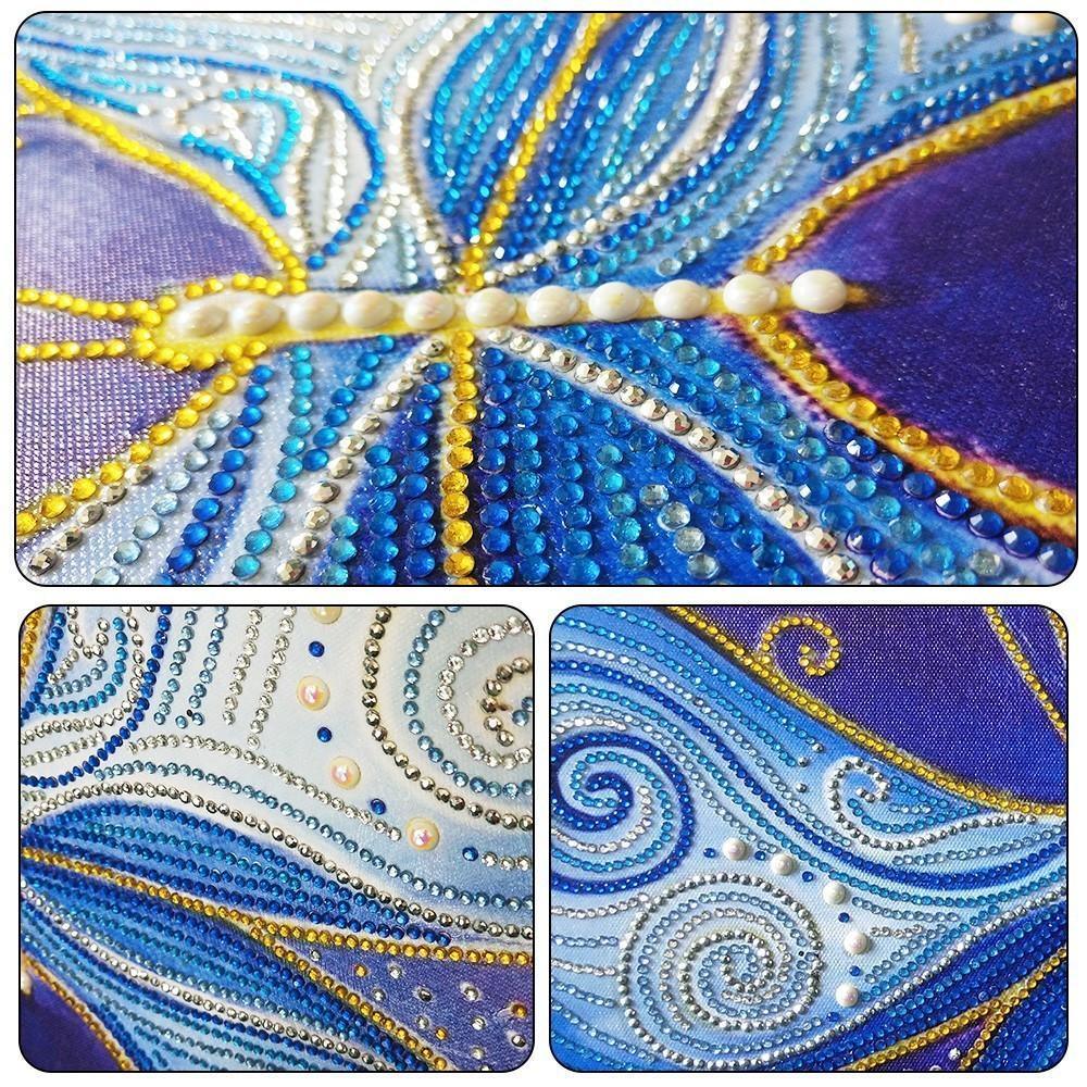 Großer blauer Schmetterlings diamant Gemälde - Diamond Painting