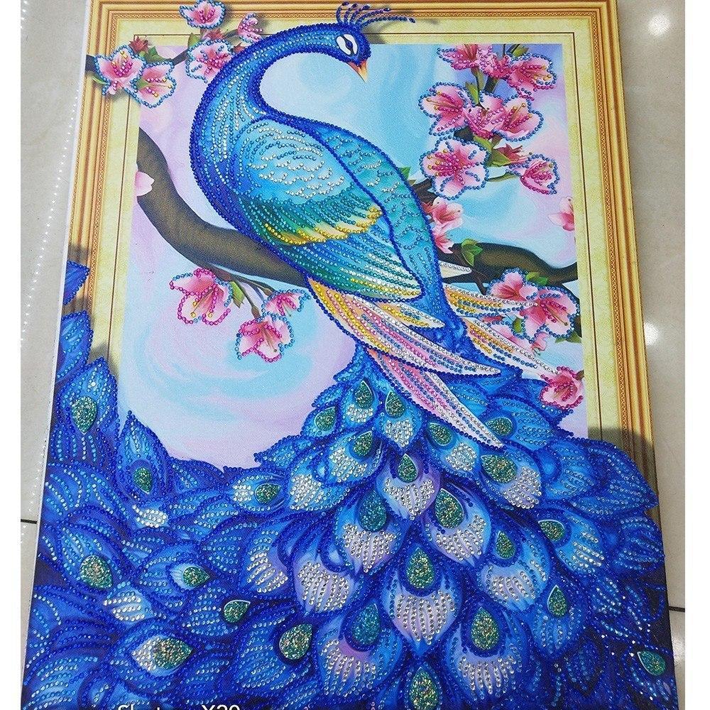 Charmante Pfau-Spezialdiamant-Kunst - Diamond Painting