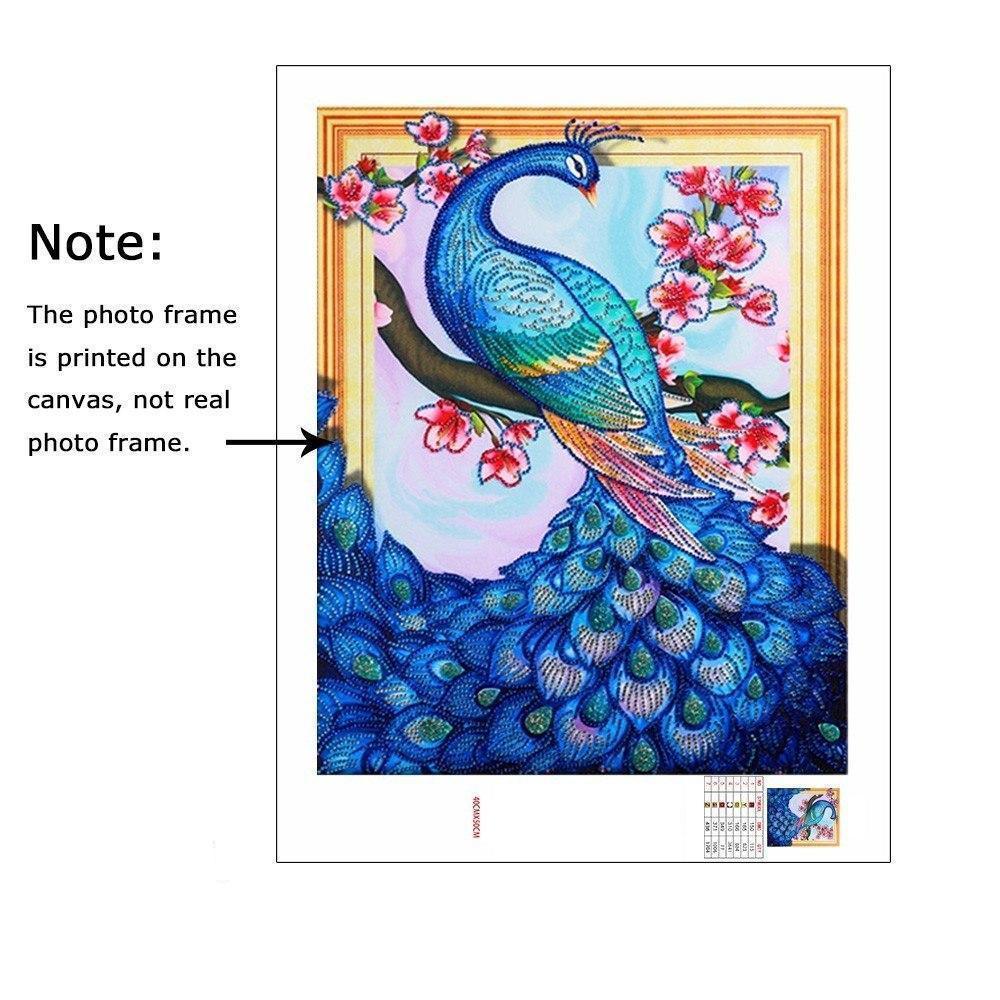 Charmante Pfau-Spezialdiamant-Kunst - Diamond Painting