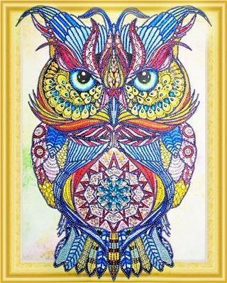 Ein erstaunliches Eulen-Diamant-Kunstset - Diamond Painting