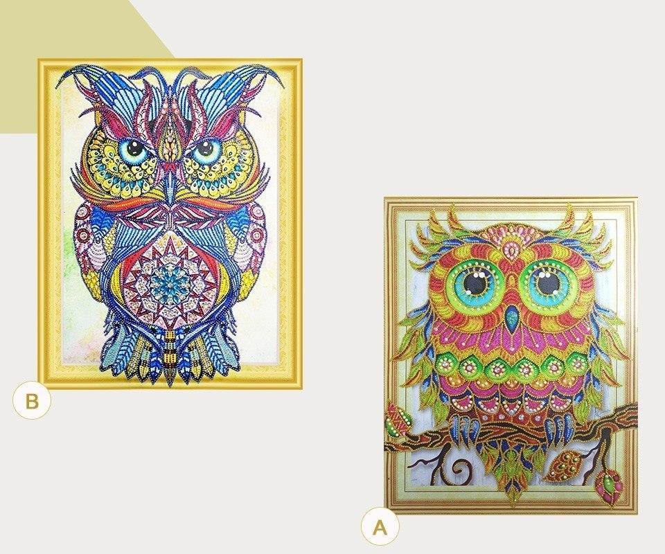 Ein erstaunliches Eulen-Diamant-Kunstset - Diamond Painting