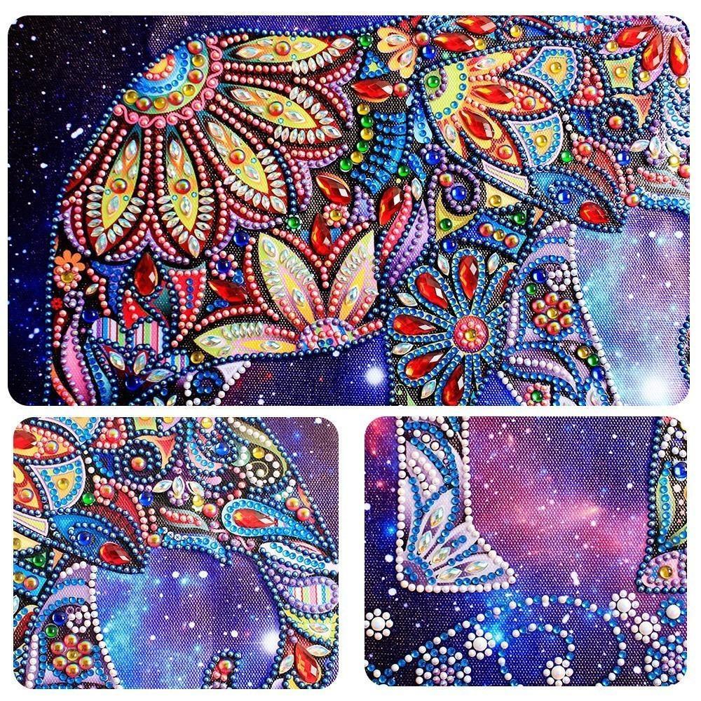 Galaxie Elefant Spezial kunst - Diamond Painting