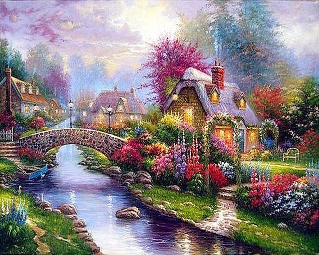 Dorflandschaften DIY Diamond Paintings - Diamond Painting