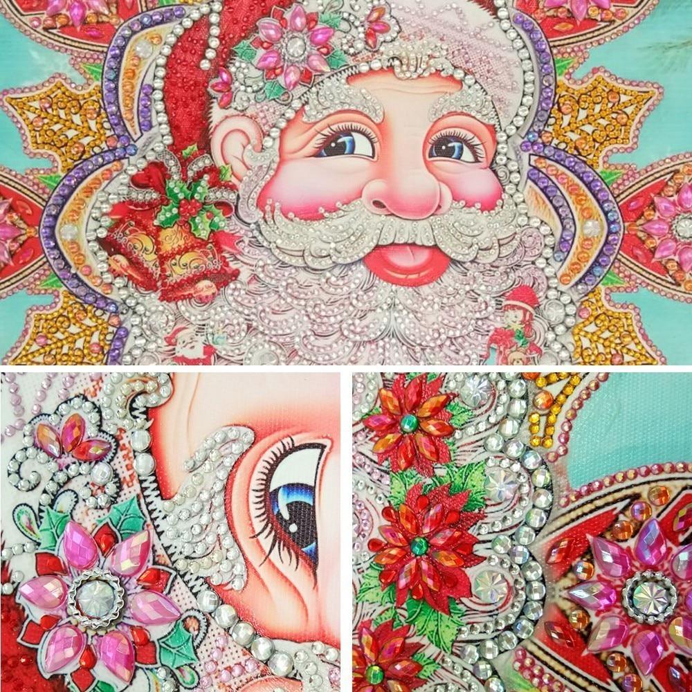 Glücklicher Weihnachtsmann Spezial Diamant kunst - Diamond Painting