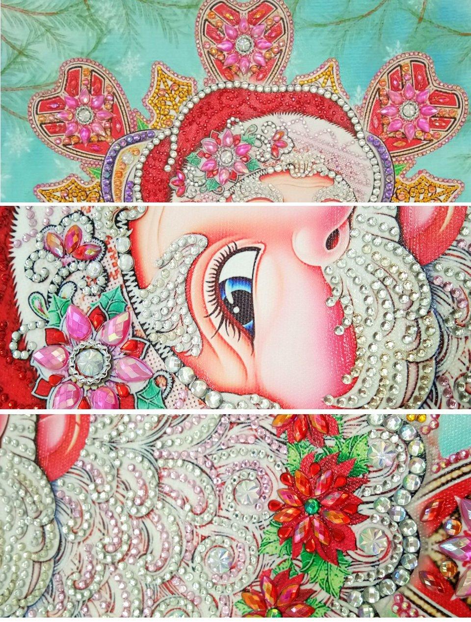Glücklicher Weihnachtsmann Spezial Diamant kunst - Diamond Painting