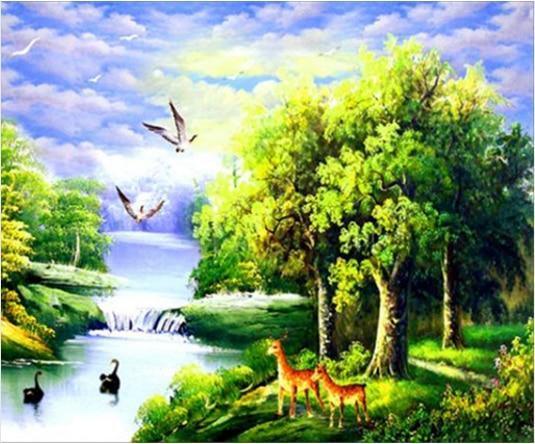 Natürliche Schönheit DIY Diamond Painting - Diamond Painting