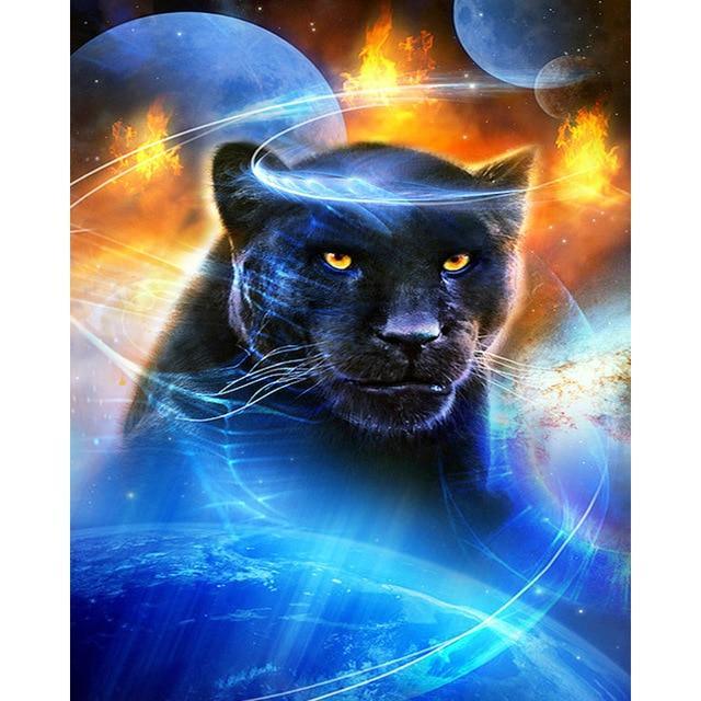 Schwarzer Panthe DIY Diamond Painting - Diamond Painting