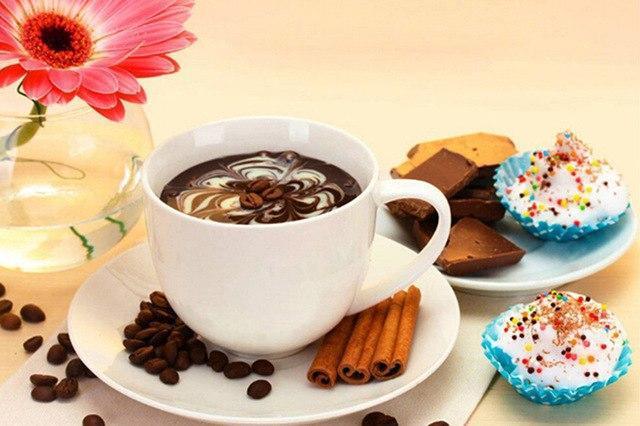 Kaffee & Tasse Kuchen Diamond Painting - Diamond Painting