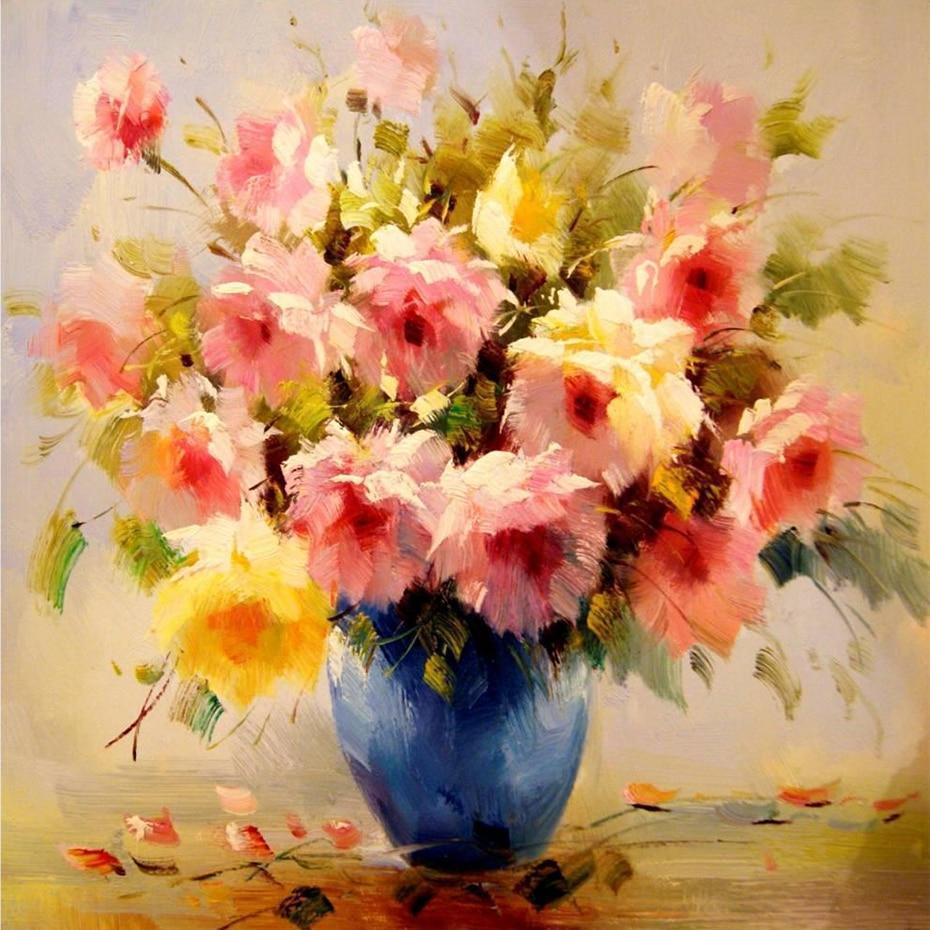 Hübsche Blumen & Vase DIY Malerei - Diamond Painting