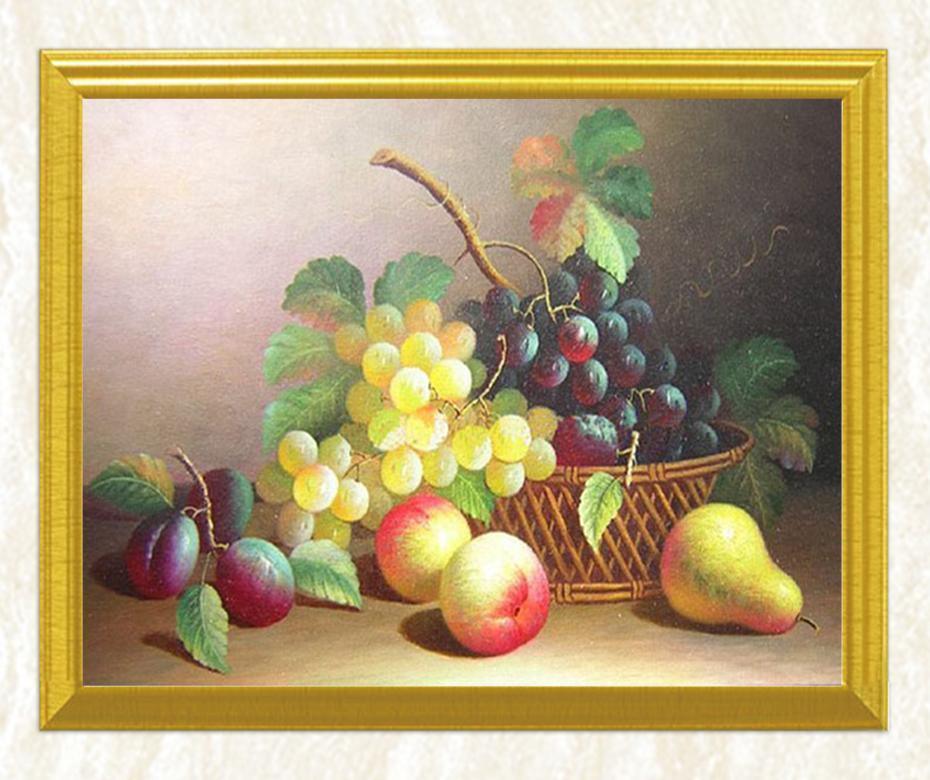 Weintraube & einige Früchte malen - Diamond Painting