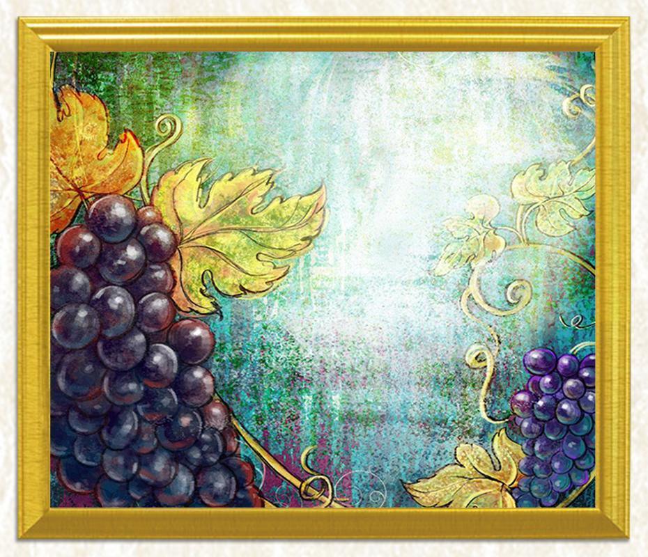 Stillleben Trauben DIY Malerei - Diamond Painting