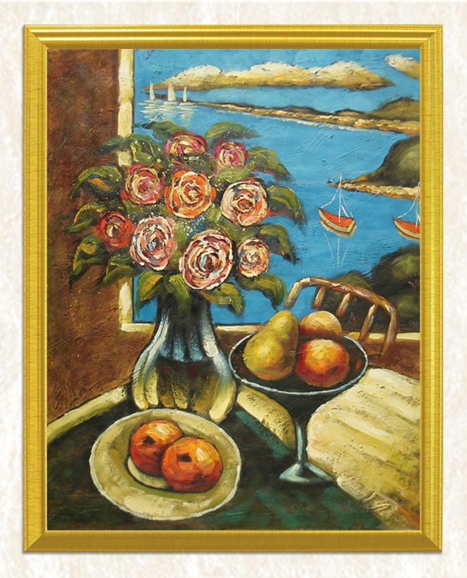Stillleben Rosen & Früchte DIY Malerei - Diamond Painting