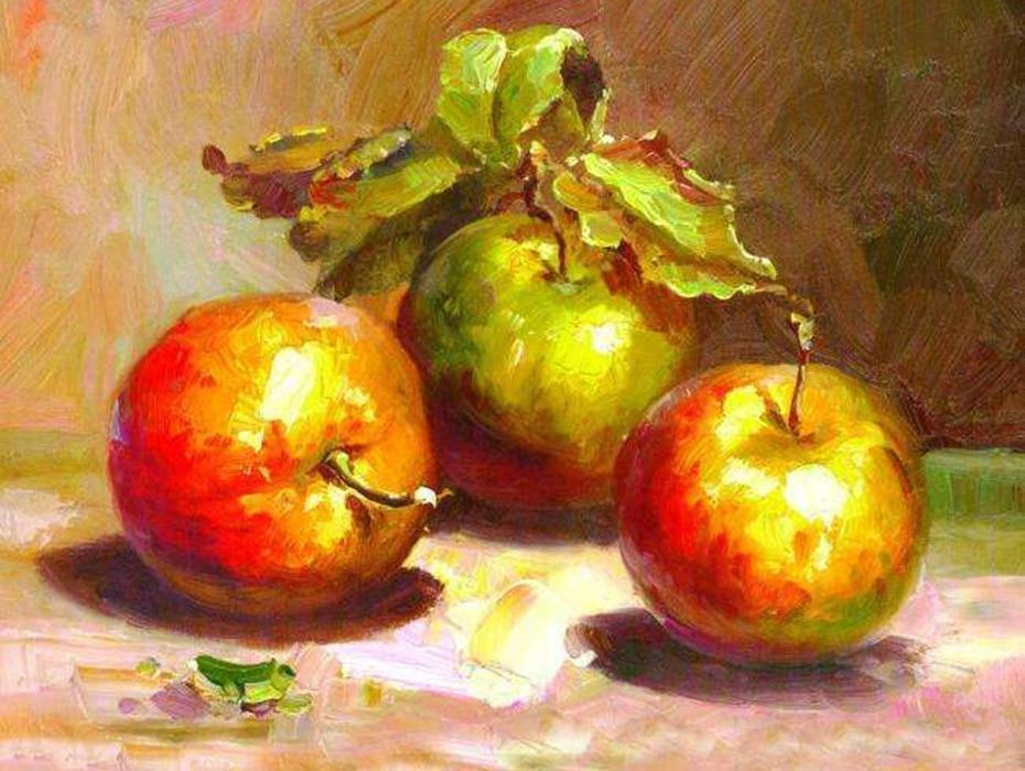 Stillleben Äpfel DIY Diamond Painting - Diamond Painting