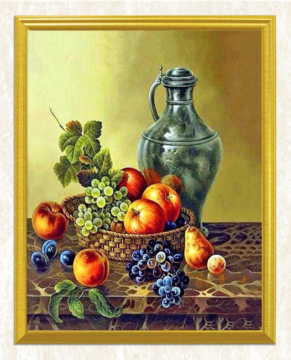 Flasche & Obstkorb Diamond Painting - Diamond Painting