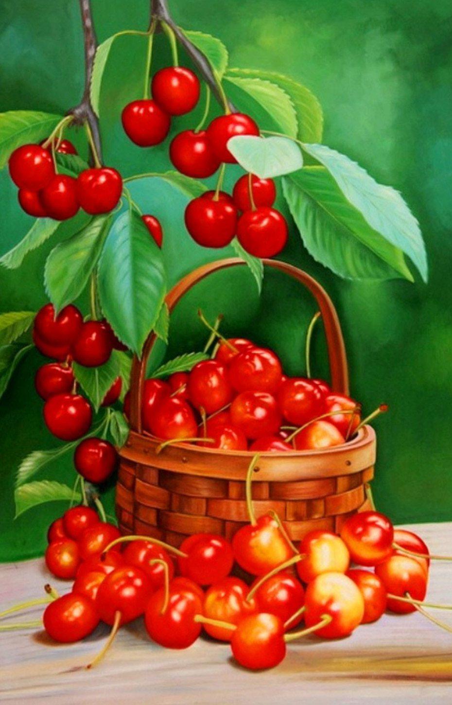 Kirschkorb DIY Diamond Painting - Diamond Painting