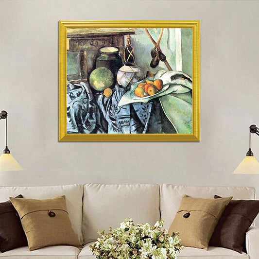 Stillleben mit Ingwerglas und Auberginen - Paul CÃ©zanne - Diamond Painting