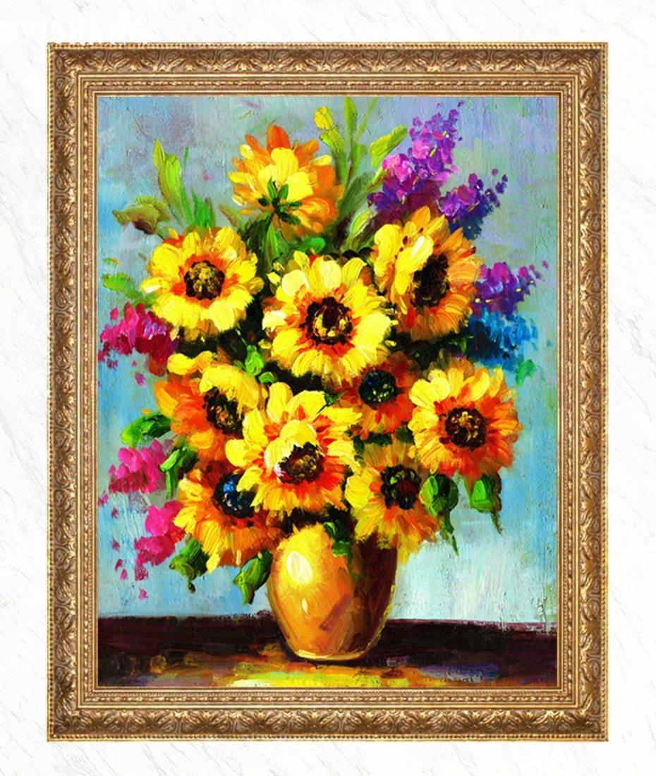 Farbenfrohe Blumen DIY Diamond Painting - Diamond Painting