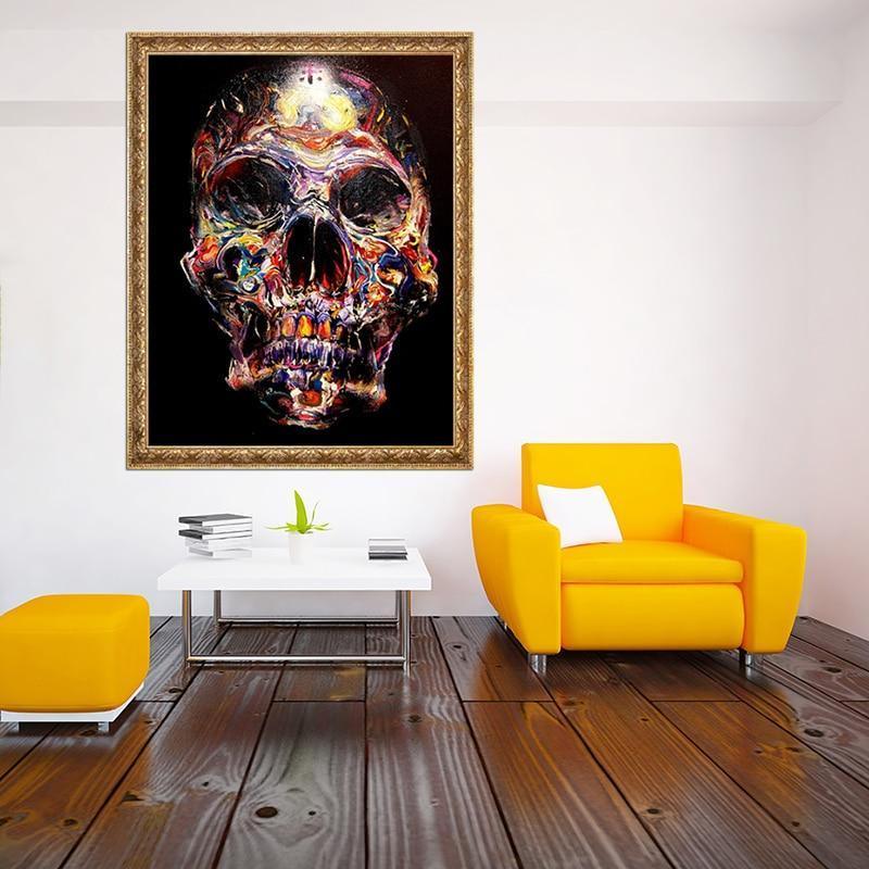 Bunter Schädel DIY Diamond Painting - Diamond Painting